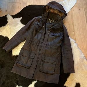 Barbour Padded Waxed Coat